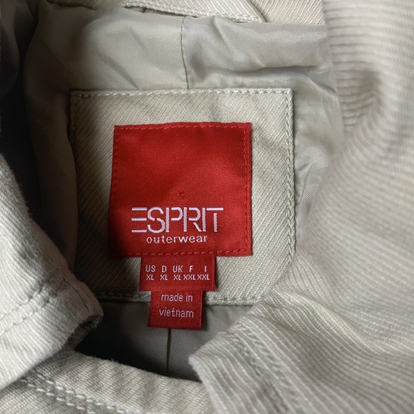 Vintage Esprit Corduroy Double Breasted Pea Coat Size XL - Picture 3 of 6